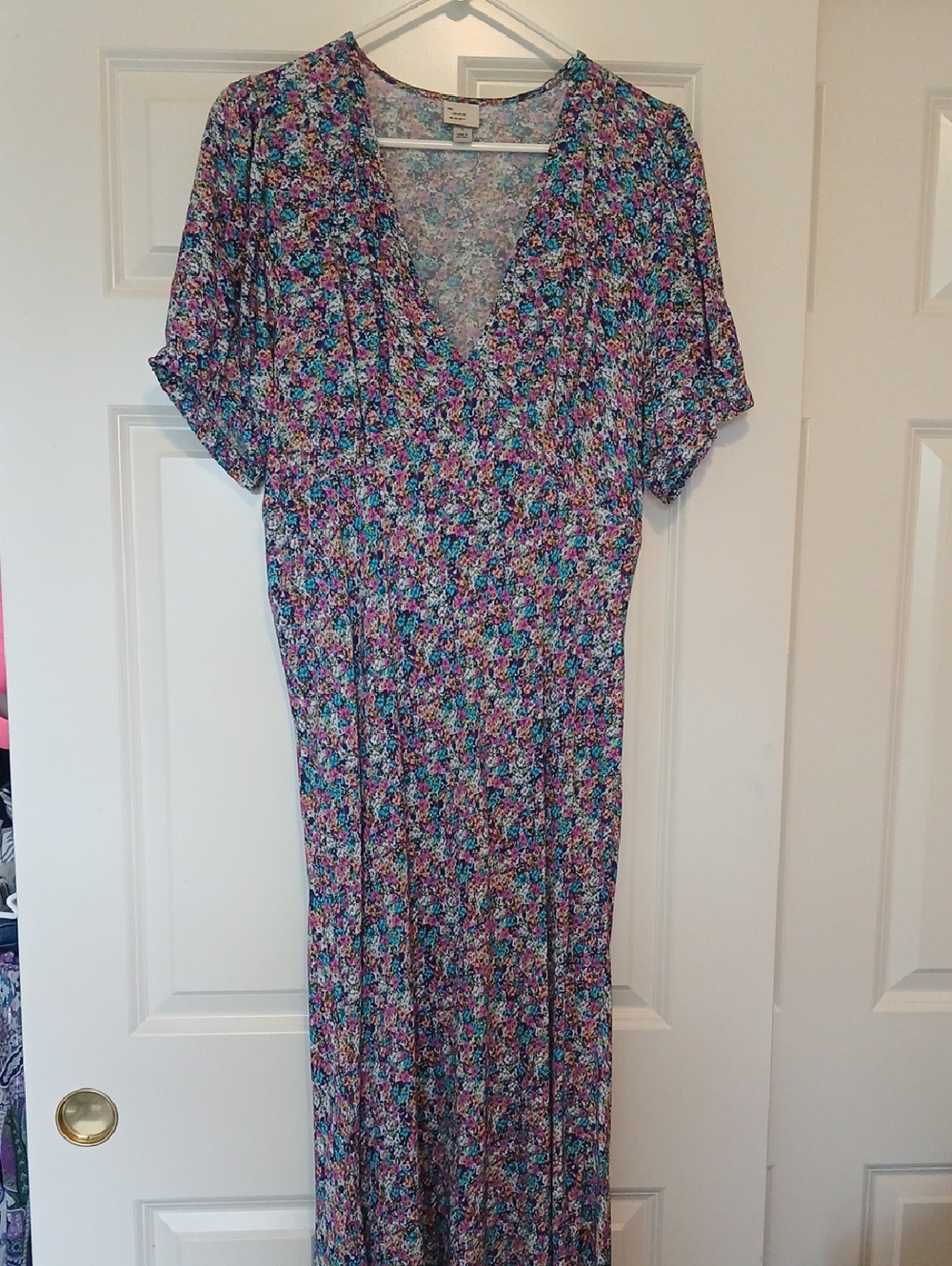 A New Day Purple Multi Floral Maxi Dress